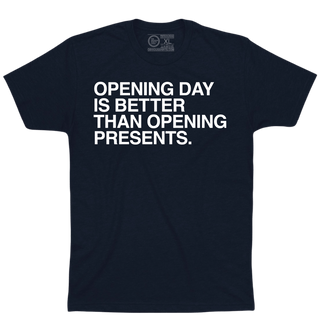 Additional view of Opening Day is Better than Opening Presents shirt by Obvious Shirts