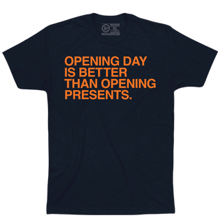 Additional view of Opening Day is Better than Opening Presents shirt by Obvious Shirts
