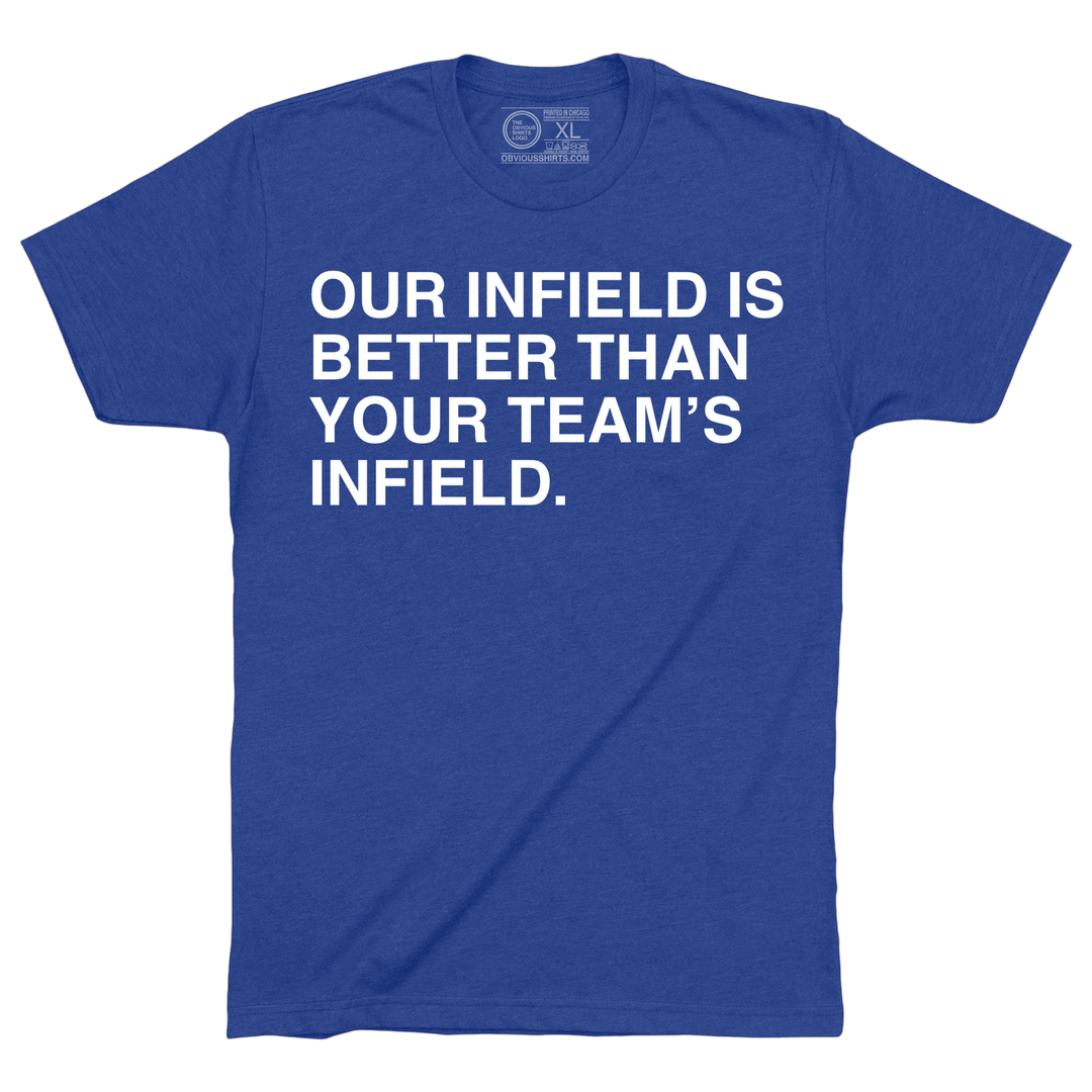 OUR INFIELD IS BETTER THAN YOUR TEAM'S INFIELD. - OBVIOUS SHIRTS