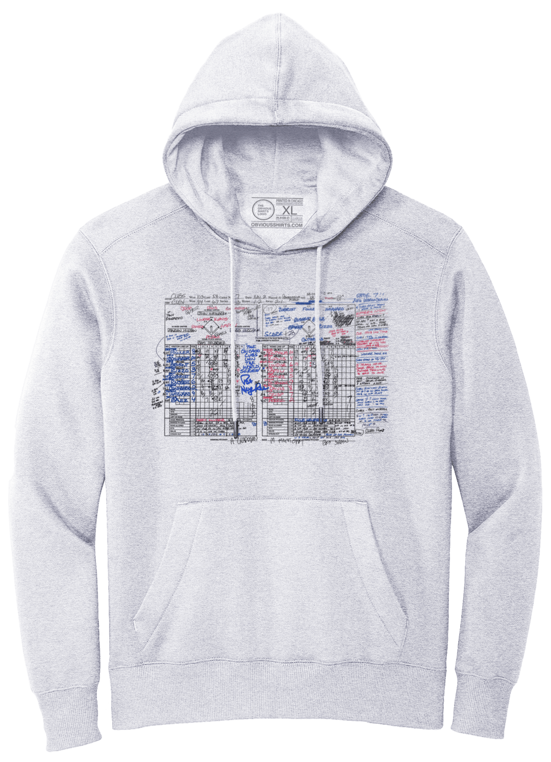 PAT HUGHES GAME 7 SCORECARD (HOODED SWEATSHIRT) - OBVIOUS SHIRTS