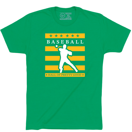 HALL OF PRETTY GOOD. (CENTER LOGO)