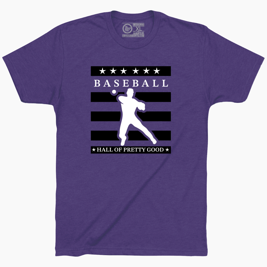 HALL OF PRETTY GOOD. (CENTER LOGO)