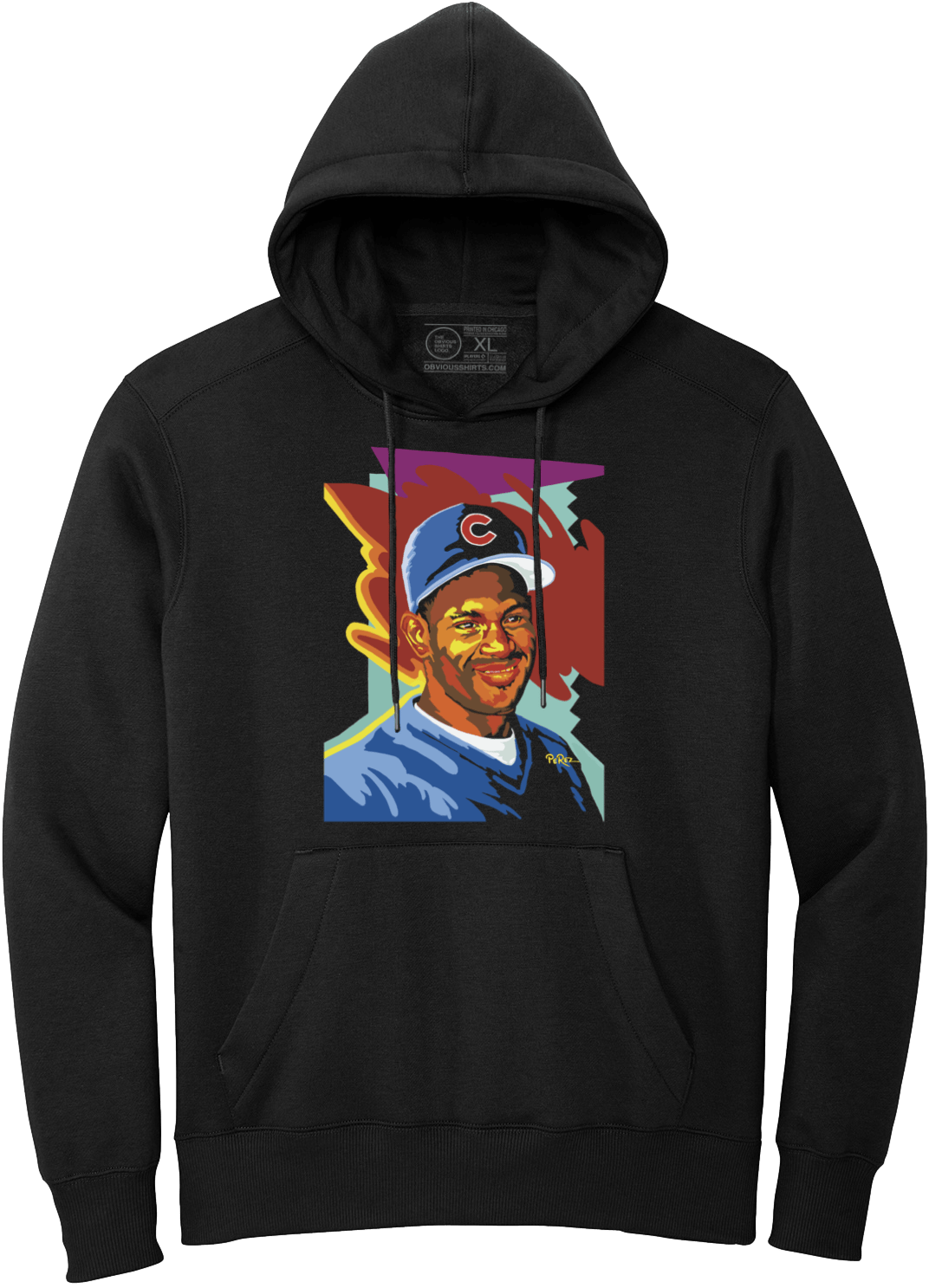 SAMMY SOSA PORTRAIT. (HOODED SWEATSHIRT) - OBVIOUS SHIRTS