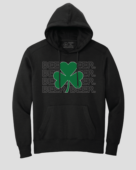 SHAMROCK AND BEERS. (HOODED SWEATSHIRT) - OBVIOUS SHIRTS