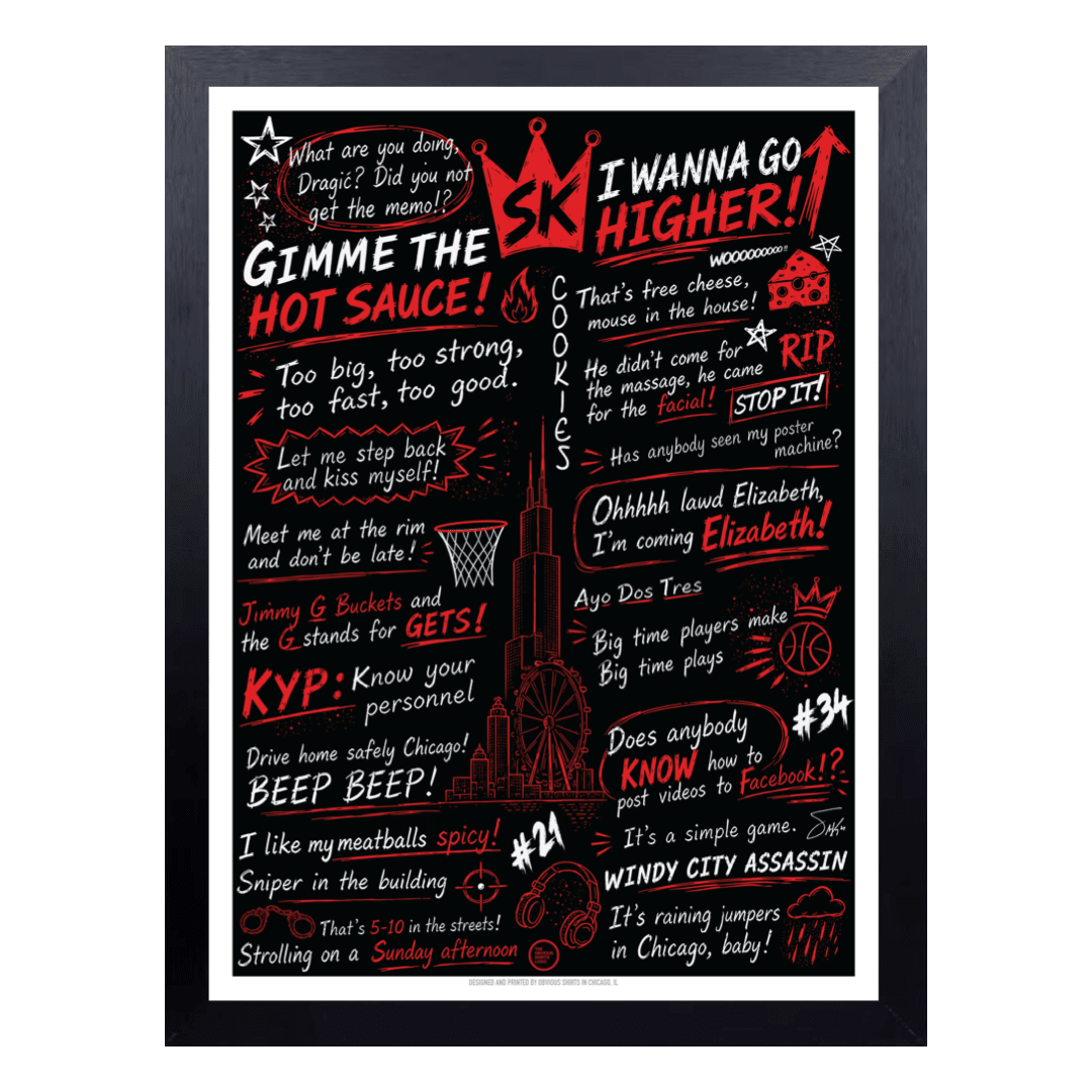STACEY KING SAYINGS POSTER (WITH FRAME) - OBVIOUS SHIRTS