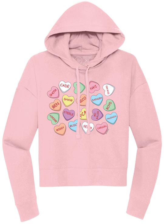 SWEETHEARTS (WOMENS FLEECE CROP HOODIE) - OBVIOUS SHIRTS