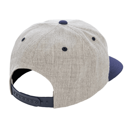 THE BEAR CLAW FLAT BILL SNAPBACK HAT (HEATHER GREY/NAVY) - OBVIOUS SHIRTS