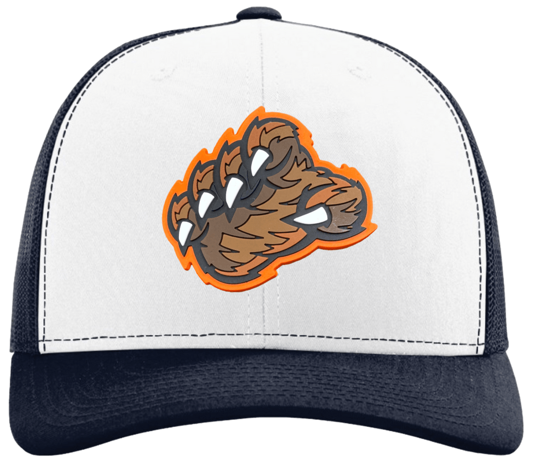 THE BEAR CLAW SNAPBACK HAT (WHITE/NAVY) - OBVIOUS SHIRTS