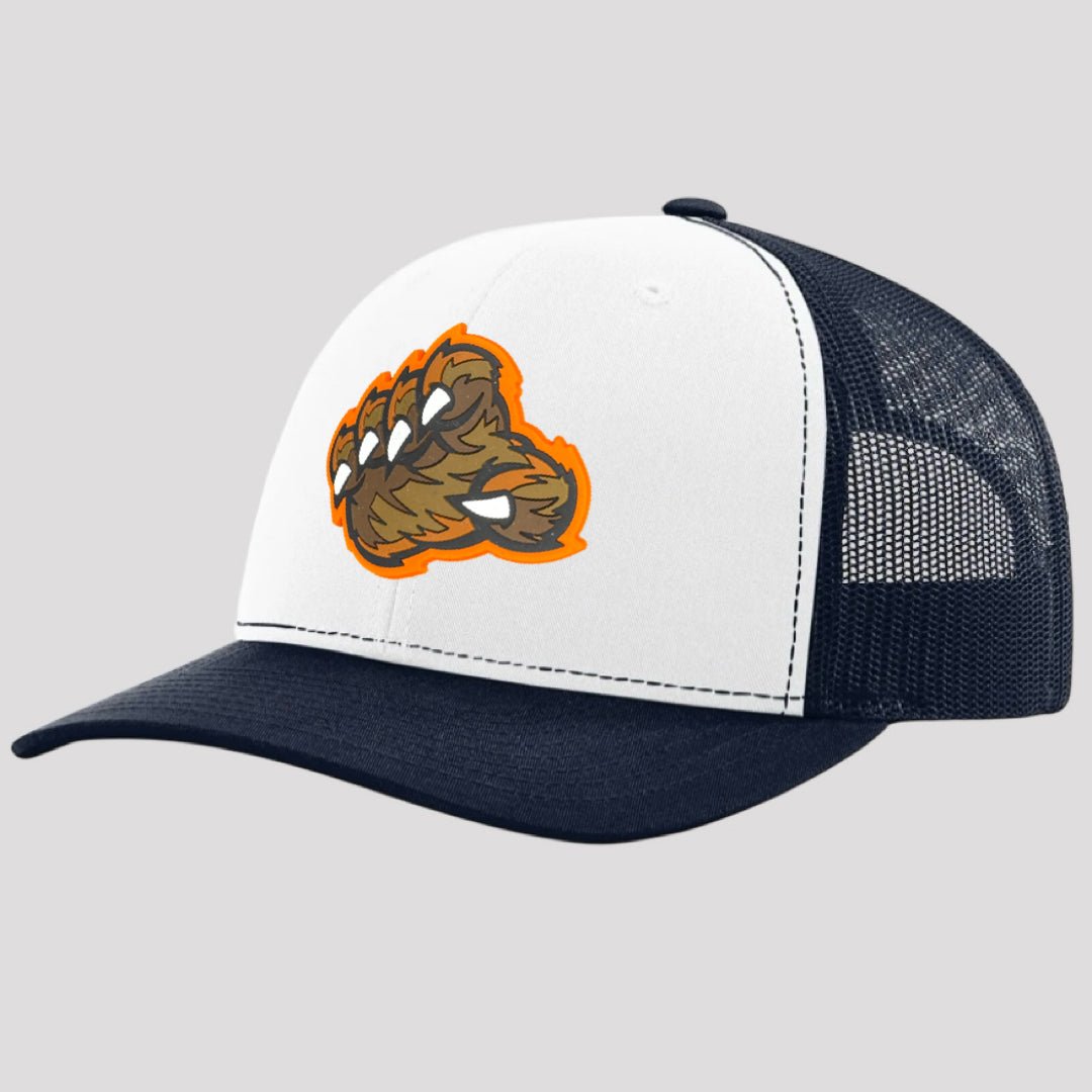 THE BEAR CLAW SNAPBACK HAT (WHITE/NAVY) - OBVIOUS SHIRTS