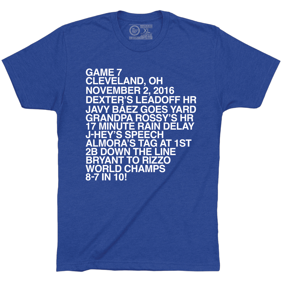 THE GAME 7 RECAP. - OBVIOUS SHIRTS