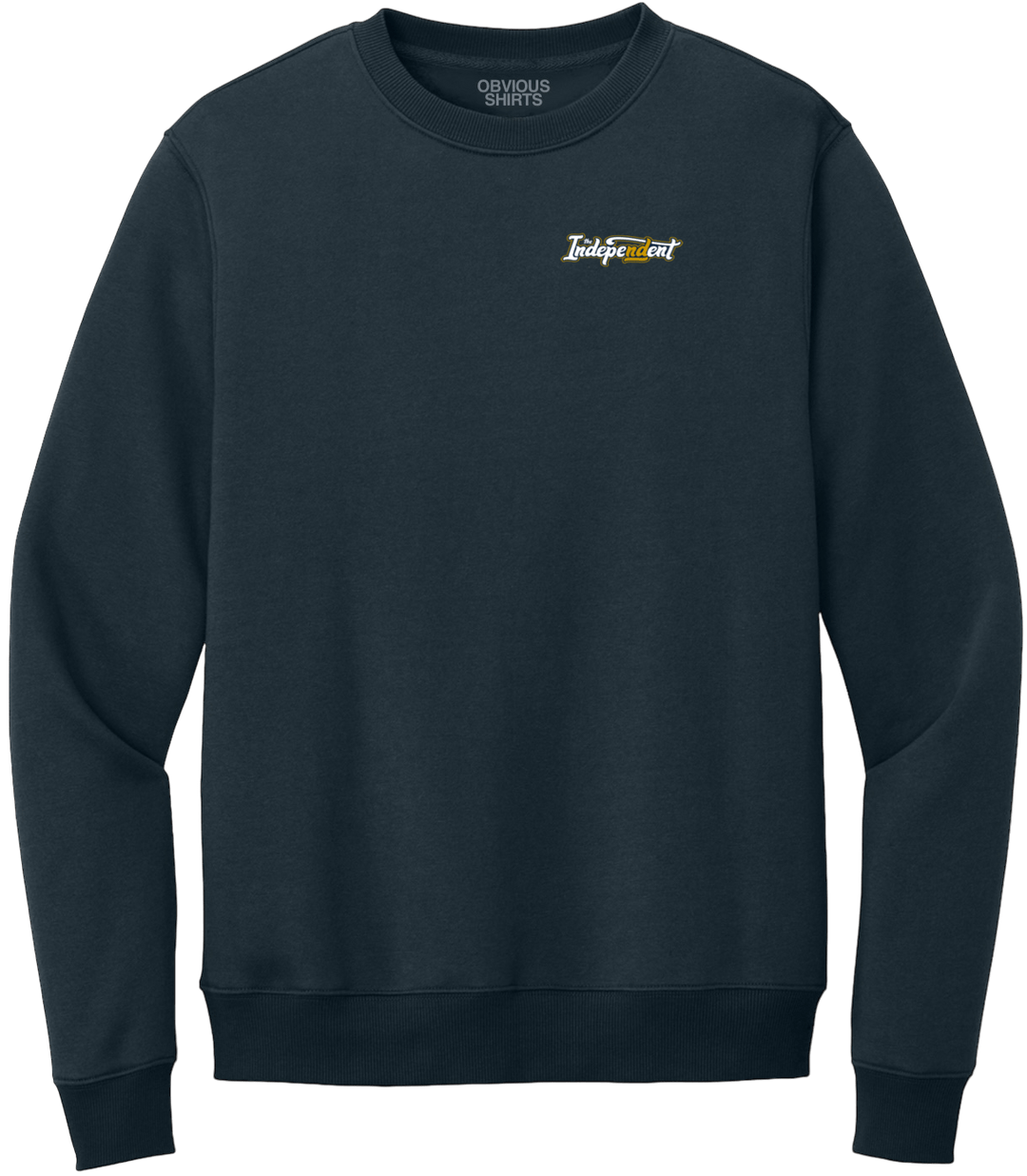 THE INDEPENDENT PODCAST LOGO LEFT CHEST. (CREW SWEATSHIRT) - OBVIOUS SHIRTS