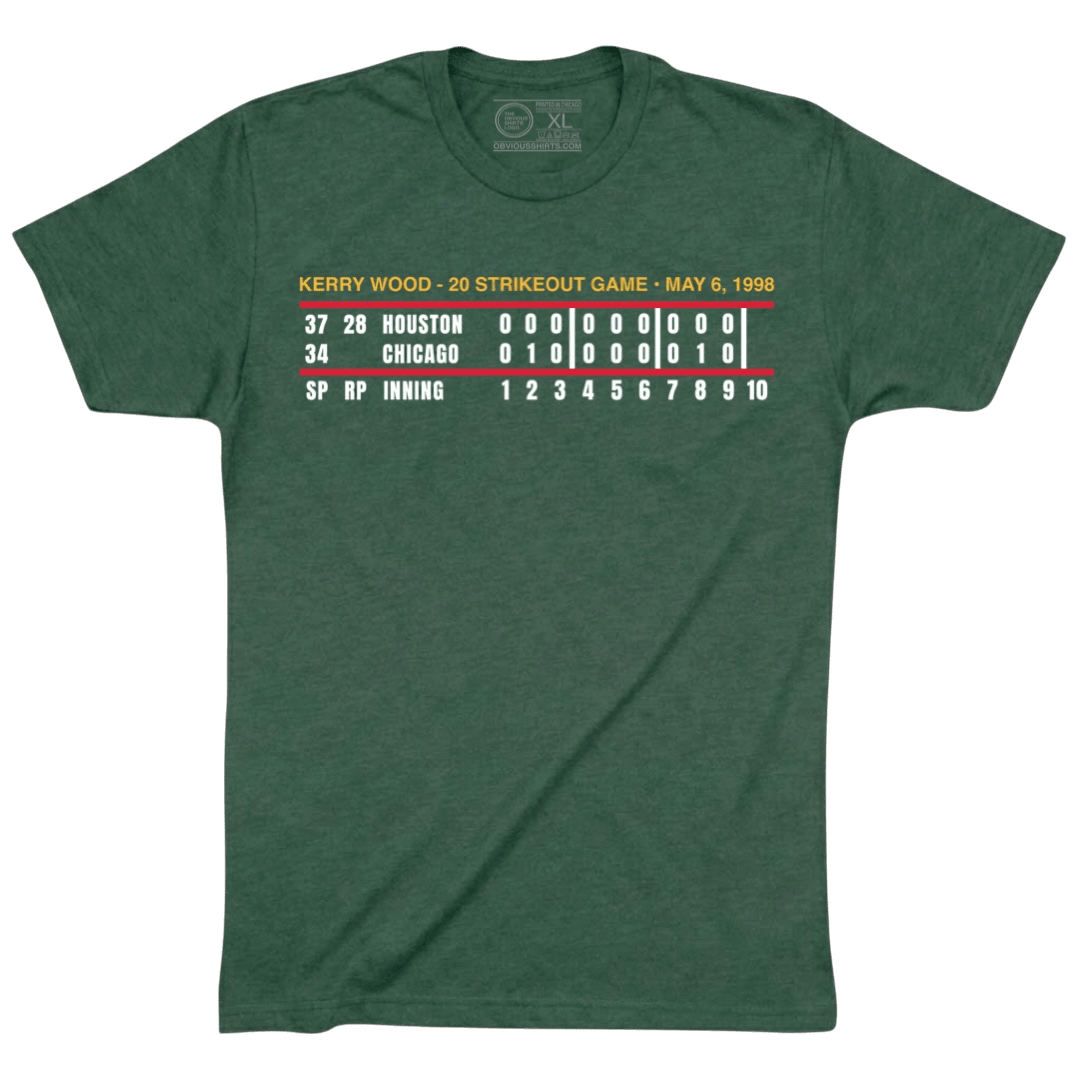 THE KERRY WOOD GAME SCOREBOARD. - OBVIOUS SHIRTS
