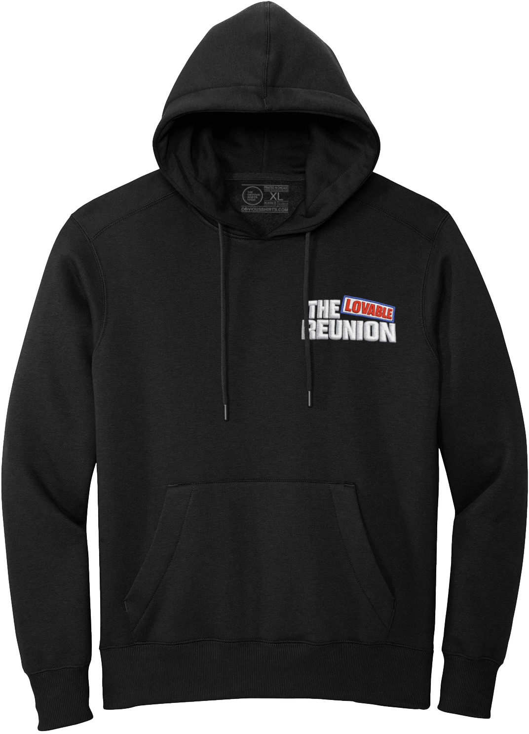 THE LOVABLE REUNION EMBROIDERED POCKET LOGO (HOODIE) - OBVIOUS SHIRTS