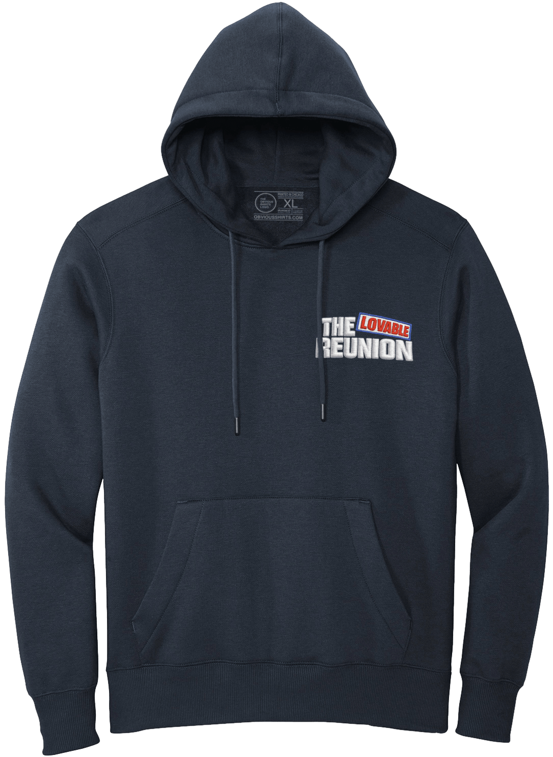 THE LOVABLE REUNION EMBROIDERED POCKET LOGO (HOODIE) - OBVIOUS SHIRTS