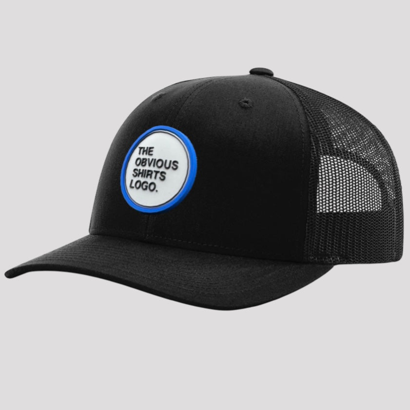 THE OBVIOUS SHIRTS LOGO 3D PATCH SNAPBACK HAT. (BLACK/BLACK) - OBVIOUS SHIRTS