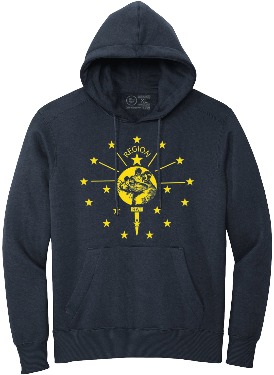 THE REGION RAT FLAG. (HOODED SWEATSHIRT) - OBVIOUS SHIRTS