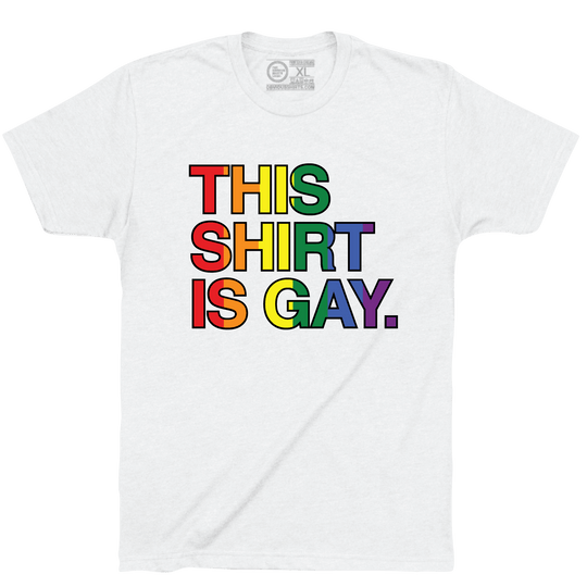 THIS SHIRT IS GAY. - OBVIOUS SHIRTS