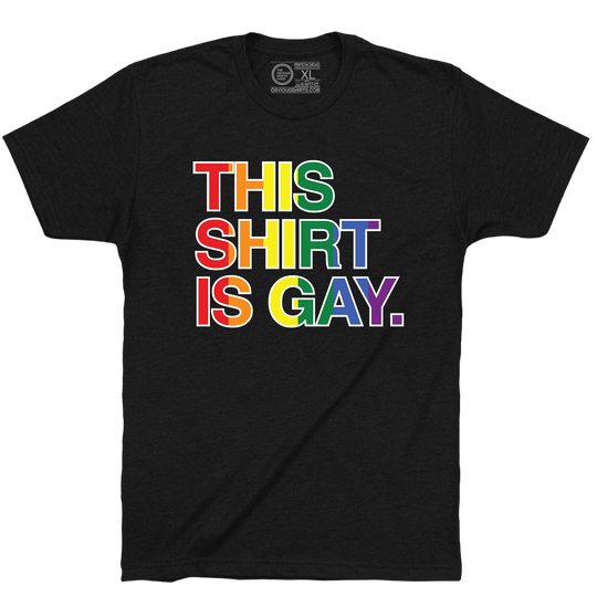THIS SHIRT IS GAY. - OBVIOUS SHIRTS