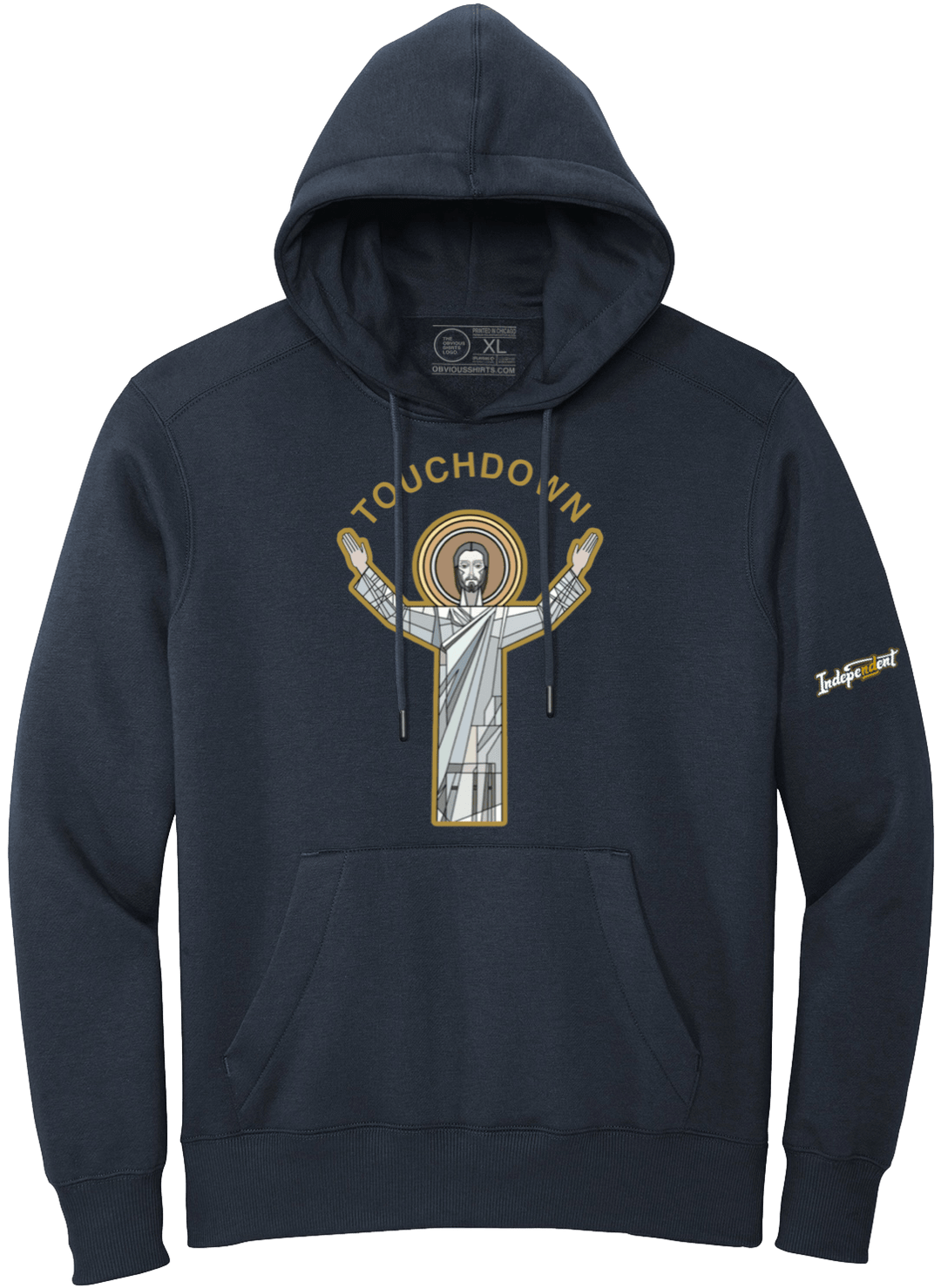 TOUCHDOWN JESUS. (HOODED SWEATSHIRT) (Copy) - OBVIOUS SHIRTS