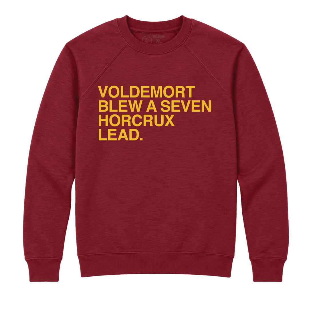 VOLDEMORT BLEW A SEVEN HORCRUX LEAD. (CHOOSE YOUR HOUSE COLORS) - OBVIOUS SHIRTS