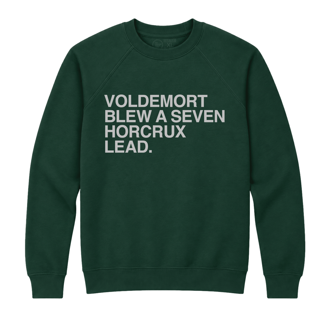 VOLDEMORT BLEW A SEVEN HORCRUX LEAD. (CHOOSE YOUR HOUSE COLORS) - OBVIOUS SHIRTS