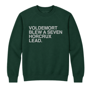 VOLDEMORT BLEW A SEVEN HORCRUX LEAD. (CHOOSE YOUR HOUSE COLORS) - OBVIOUS SHIRTS