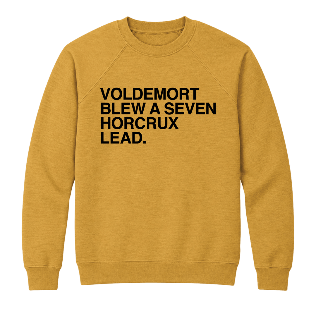 VOLDEMORT BLEW A SEVEN HORCRUX LEAD. (CHOOSE YOUR HOUSE COLORS) - OBVIOUS SHIRTS