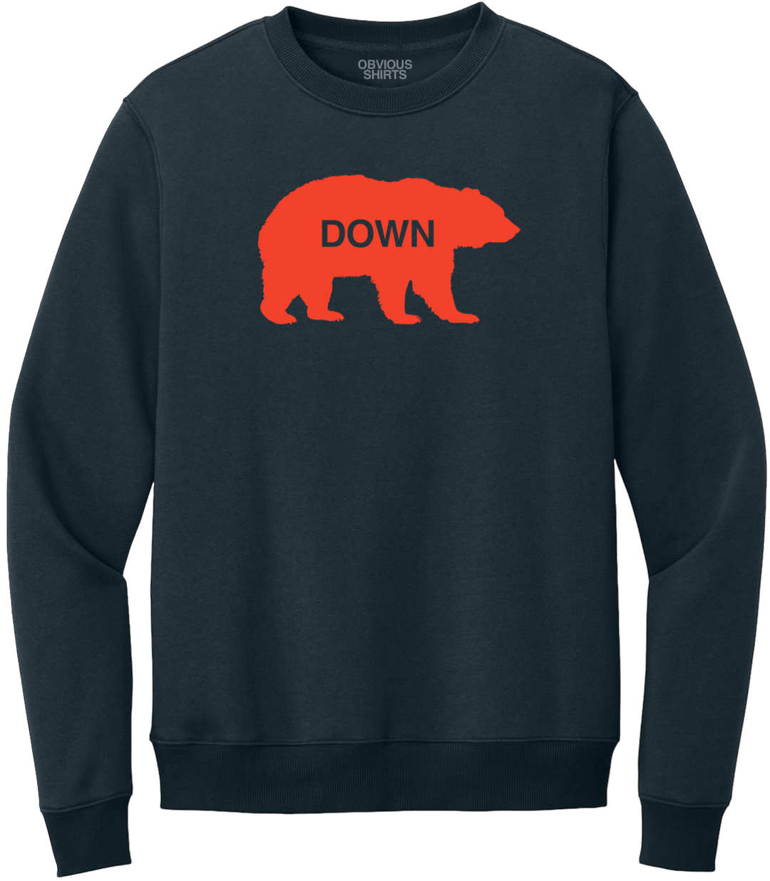 WALKING BEAR DOWN. (CREW SWEATSHIRT) - OBVIOUS SHIRTS