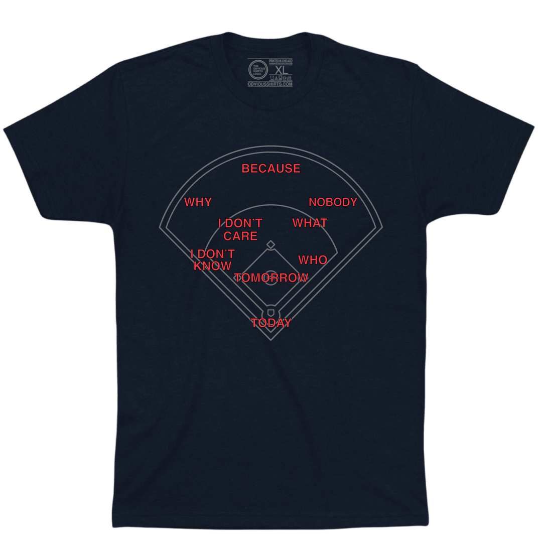 WHO'S ON FIRST? - OBVIOUS SHIRTS