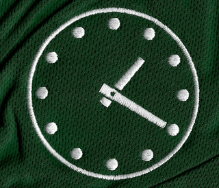 Additional view of Wrigley Clock Embroidered Polo. by Obvious Shirts
