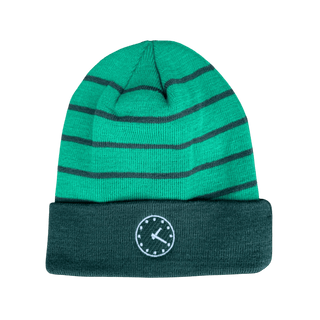 WRIGLEY CLOCK STRIPED BEANIE. (NO POM) - OBVIOUS SHIRTS