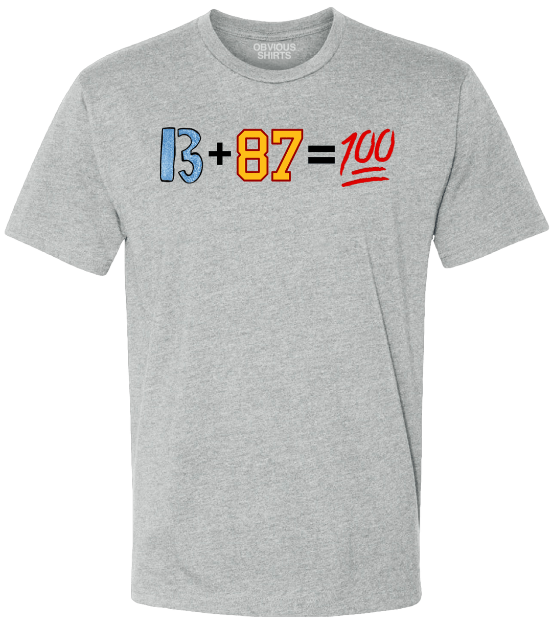 13+87=100 - OBVIOUS SHIRTS