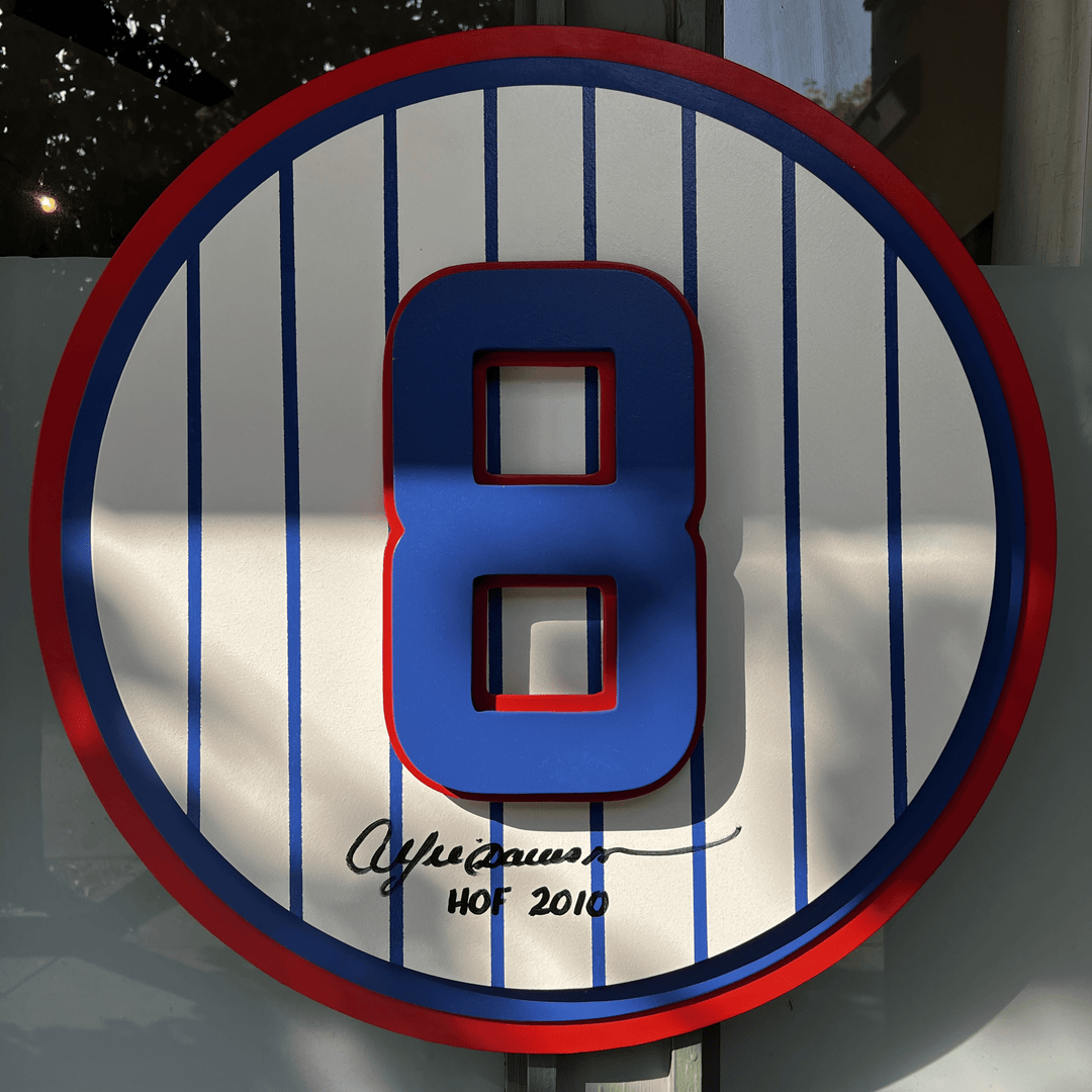 ANDRE DAWSON (AUTOGRAPHED!) #8 WOODEN WALL ART. – OBVIOUS SHIRTS