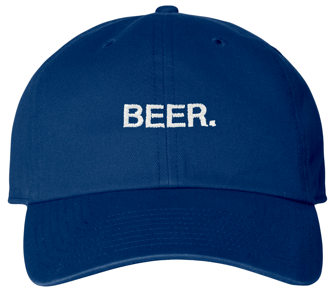 BLUE BEER DAD HAT. - OBVIOUS SHIRTS