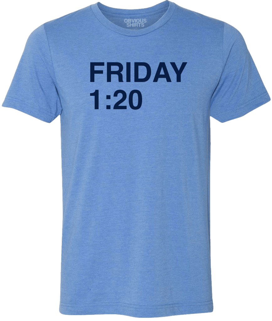  Wrigleyville Friday 1:20 Scoreboard Clock Face T-Shirt