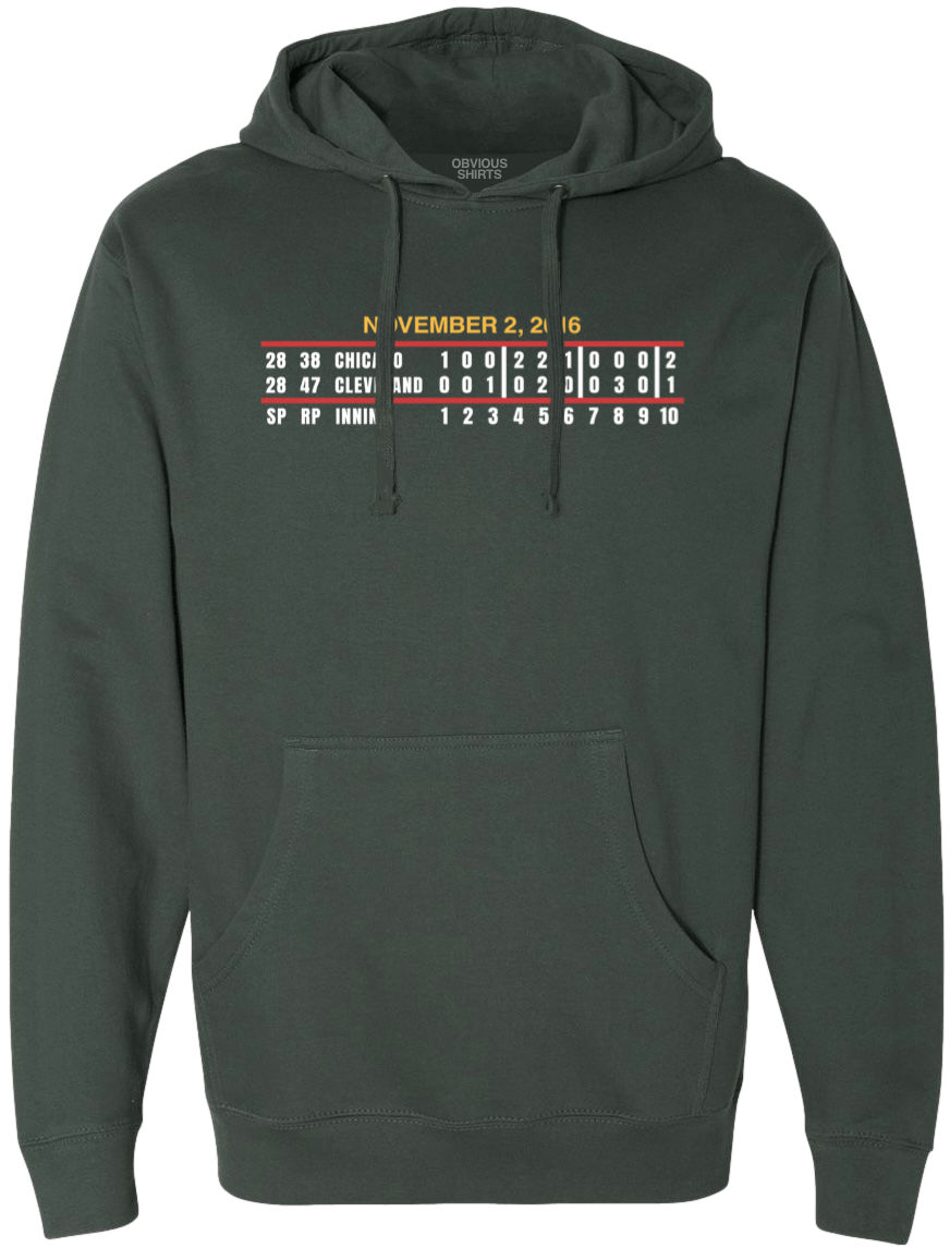 GAME 7 SCORECARD (HOODED SWEATSHIRT) OBVIOUS SHIRTS.