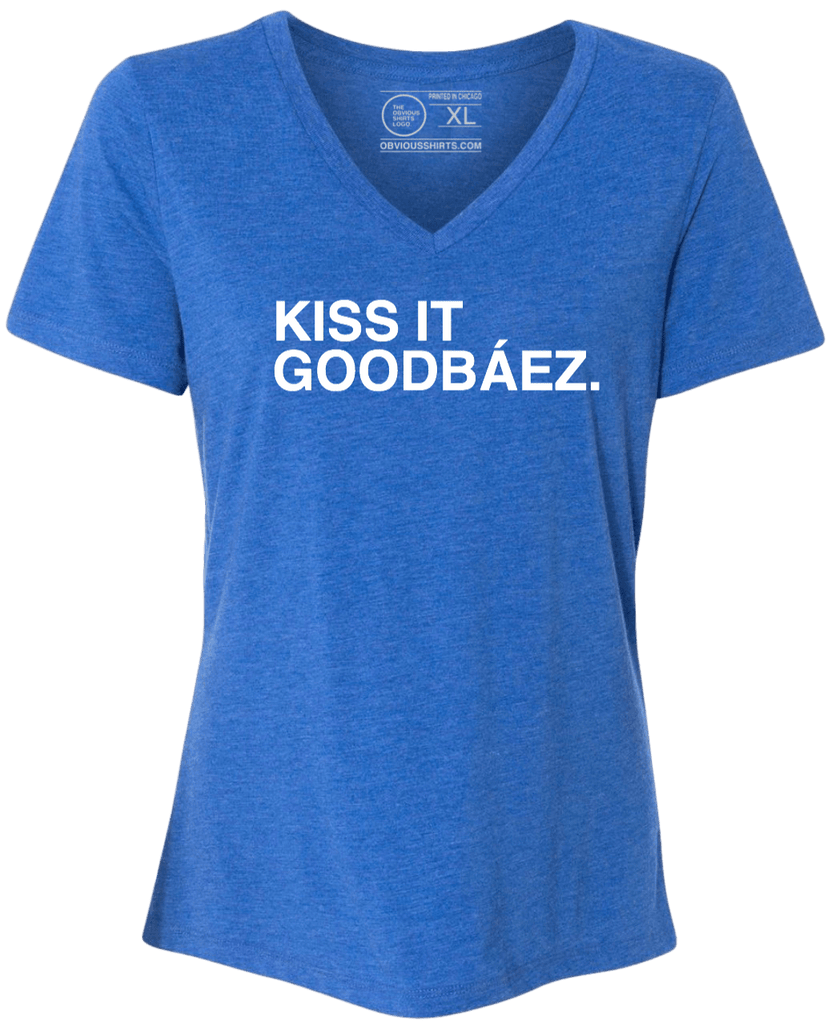 obviousshirts Happy & HOERNY. (Women's V-Neck) Blue / MD