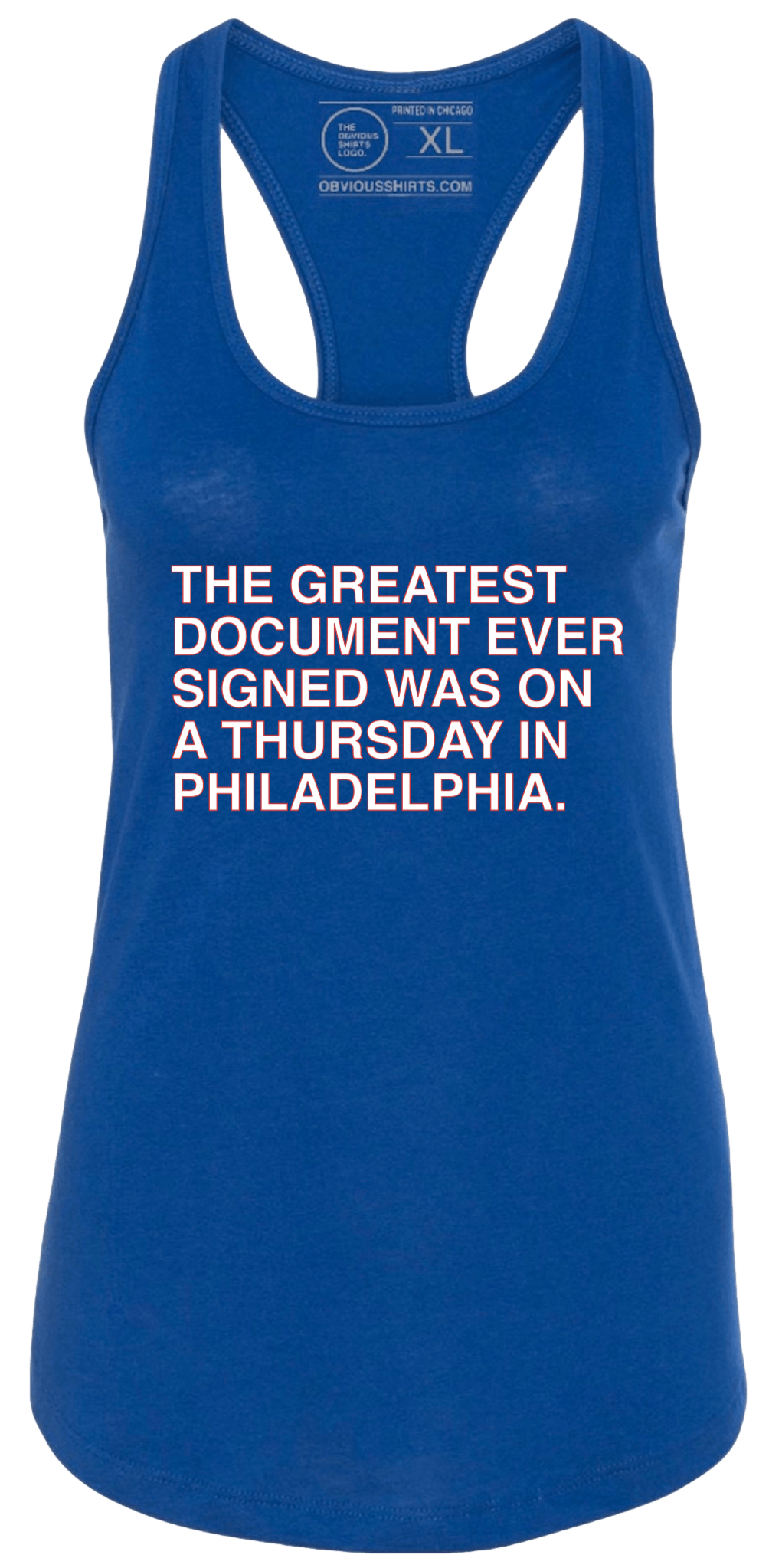 THE GREATEST DOCUMENT EVER SIGNED. (WOMEN'S TANK) - OBVIOUS SHIRTS