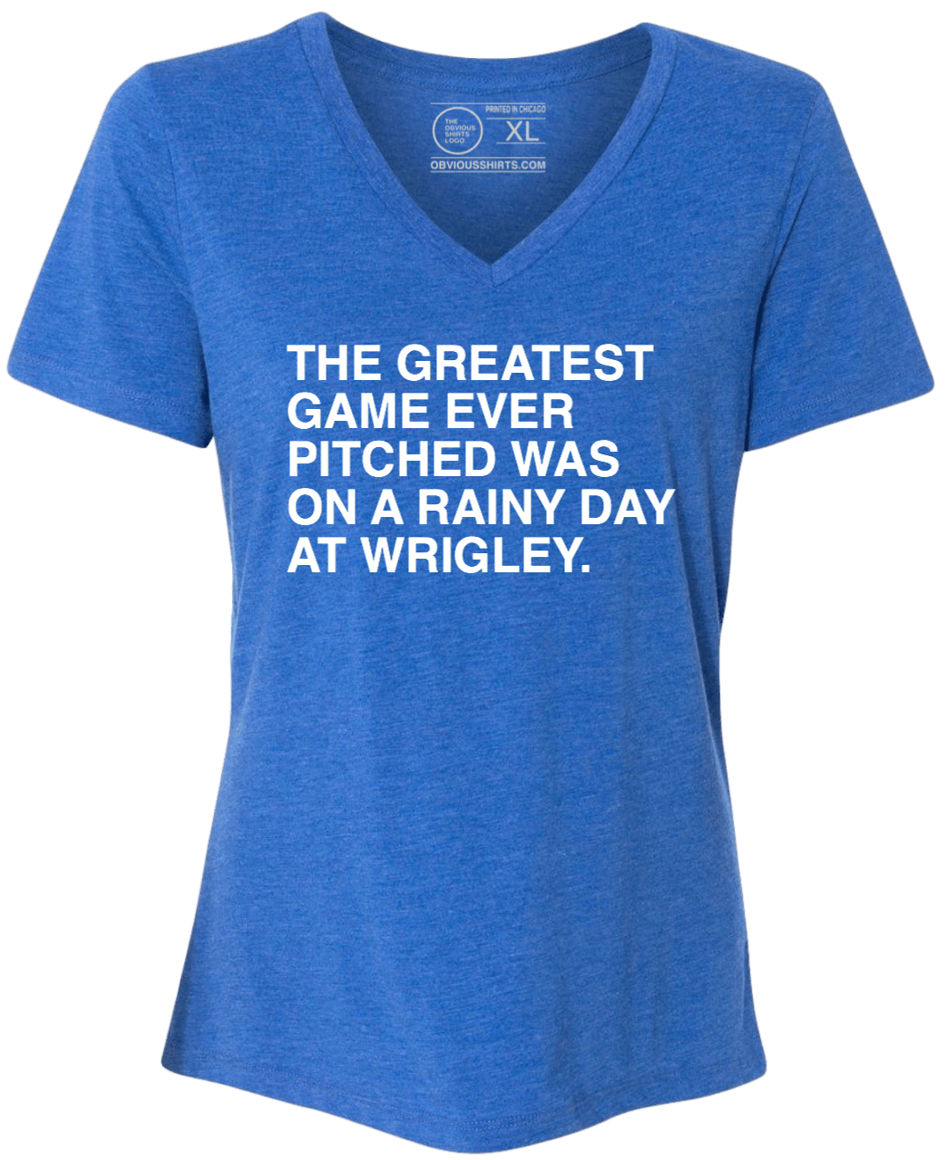 THE GREATEST GAME EVER PITCHED. (WOMEN'S V-NECK) - OBVIOUS SHIRTS.