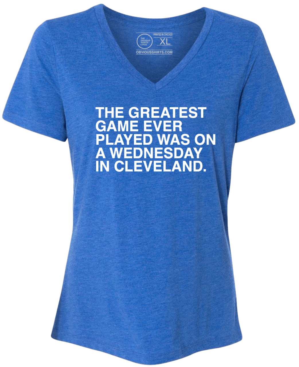 THE GREATEST GAME EVER PLAYED. (WOMEN'S V-NECK) - OBVIOUS SHIRTS.