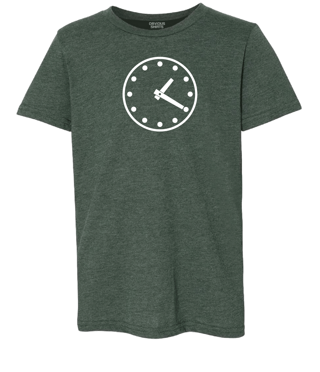 Wrigley Clock (Crew Sweatshirt) | obvious Shirts. Dark Green / 3X